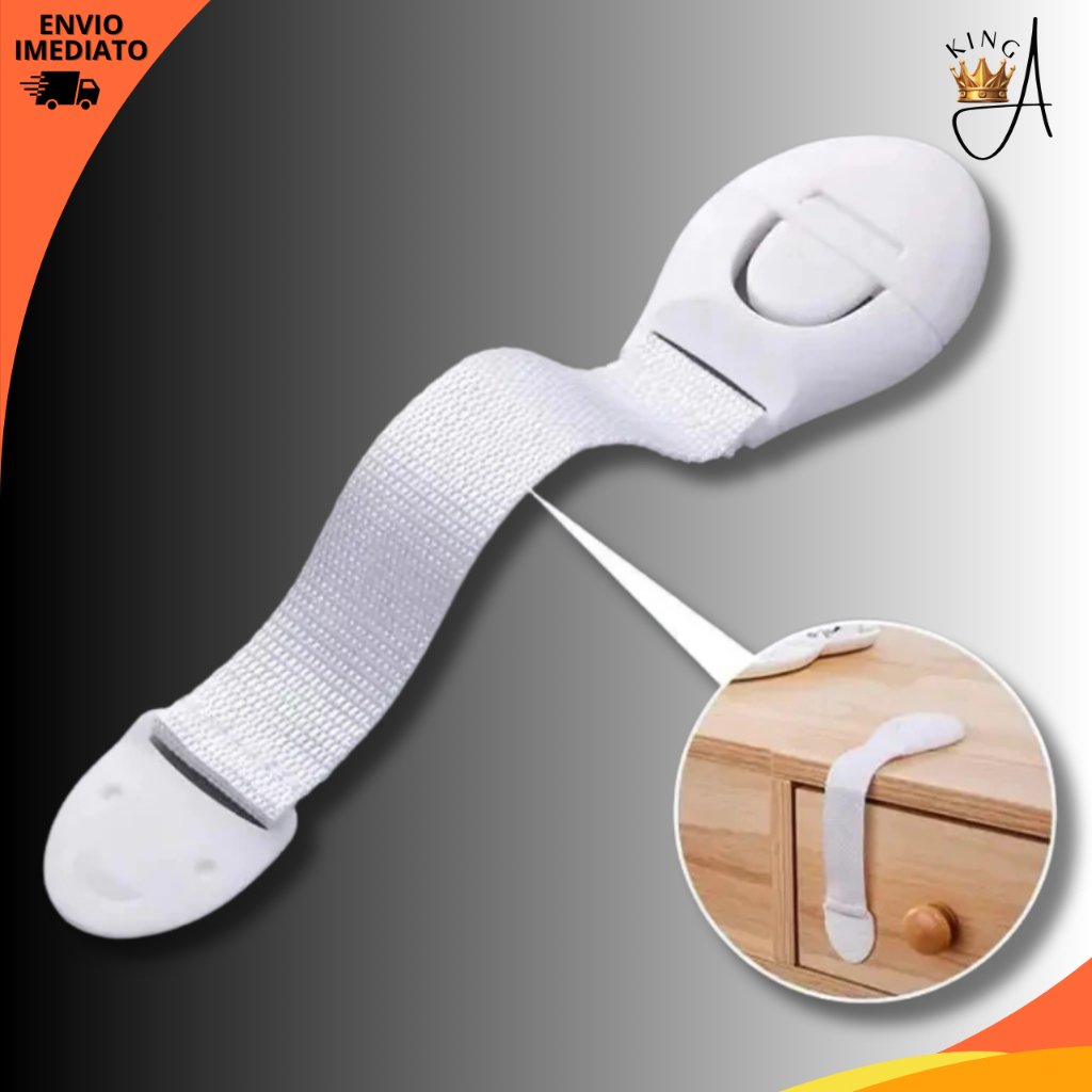 Kit de Travas (Gaveta, Armario, Segurança e Proteção para Bebe) - COR: Branco
