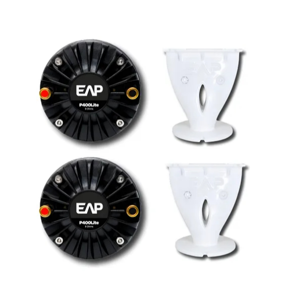 Kit 2 Drivers Eap P400 Lite 8ohms + 2 Guias De Ondas G90 Branco
