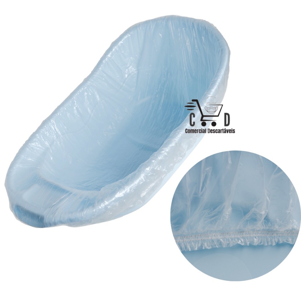 Protetor de Banheira Infantil Descartável 50UN Higiene Bebê - Maternidade e Creche BPA Free