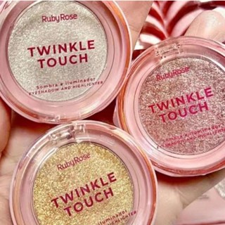 Sombra e Iluminador Twinkle Touch Linha Rosa Ruby Rose -Textura Ultrafina, Macia e Sedosa, Acetinado em Oferta na Shopee