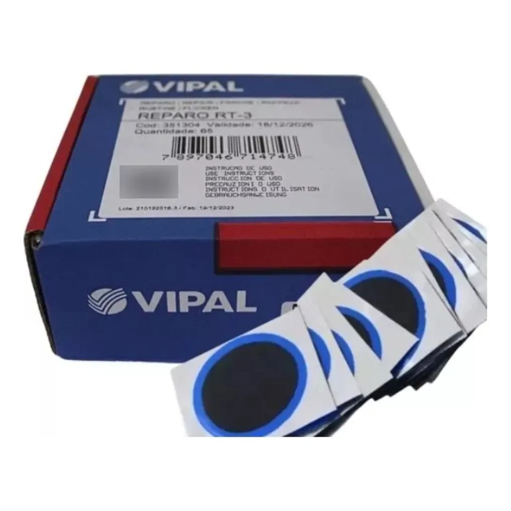 Reparo Para Pneus Rt-3 - 60mm - Cx. 65 Unidades - Vipal