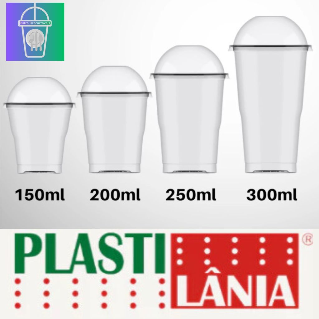 Copos Crystal Bello Com Tampa Bolha Sem Furo 150mL 200mL 250mL 300mL 440mL 550mL Copo Felicidade para Doces