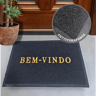 Tapete Capacho Bem Vindo Emborrachado para Porta - 50% Off em Oferta na Shopee