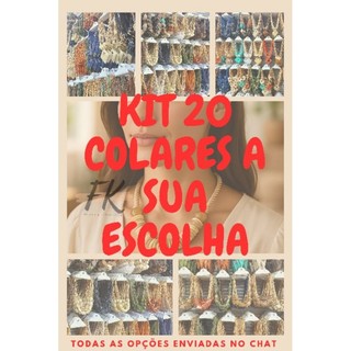 Kit 20 Colar Feminino Atacado Colares Feminino Revenda Promoção Chocker Diversos Modelos