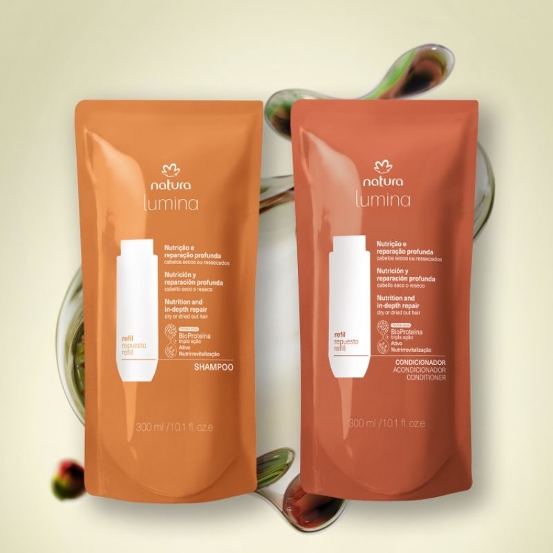 Kit Refis Shampoo e Condicionador Lumina Nutrição e Reparação Profunda