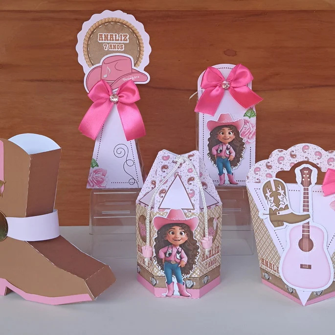 Kit festa SEMI MONTADO - Boiadeira - Lembrancinha personalizada - Aniversário infantil.