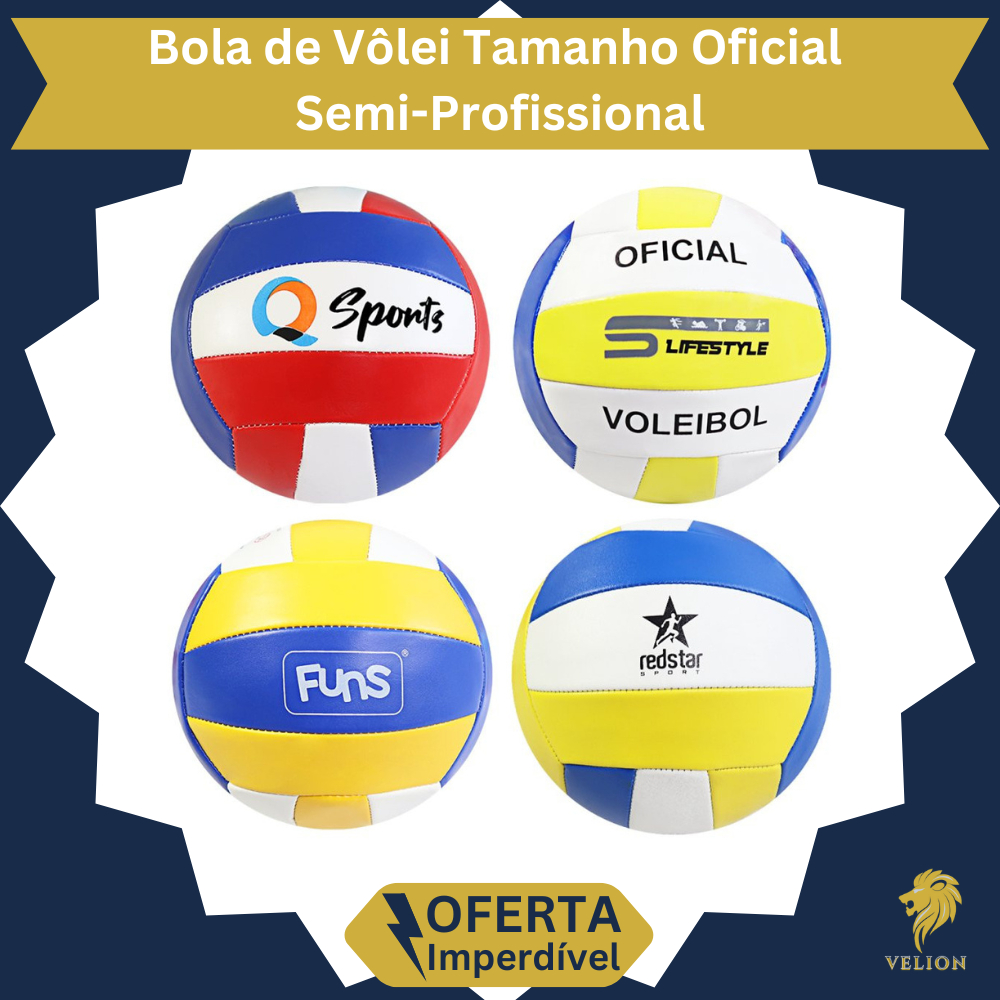 Kit 20 Bola De Bola De Volei Tamanho Oficial Praia Quadra Semi-Profissional Conjunto Bolas