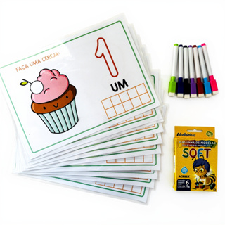 Aprendendo com Massinha - Números 1 ao 10 Jogo infantil educativo para crianças motricidade números em Oferta na Shopee