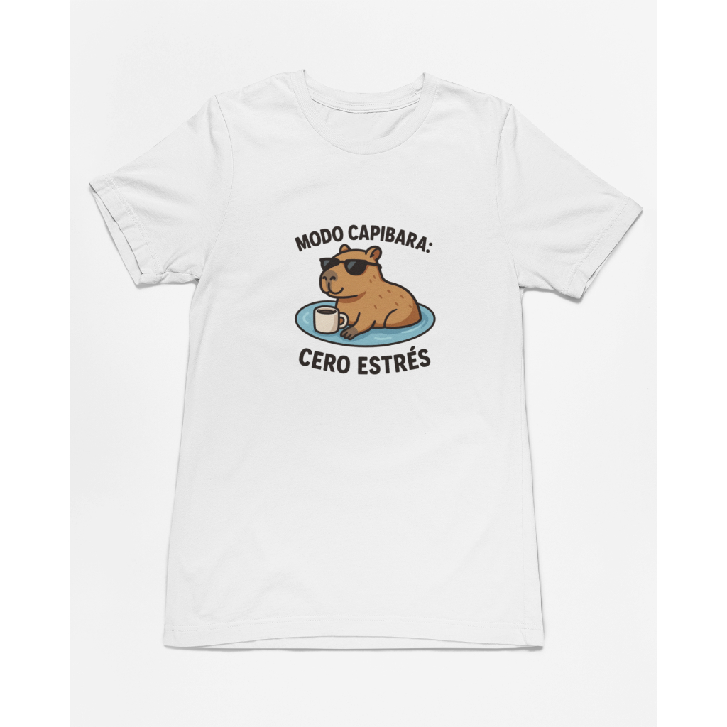 camiseta Baby Look Feminina Super Confortável De Algodão Estampa Capivara