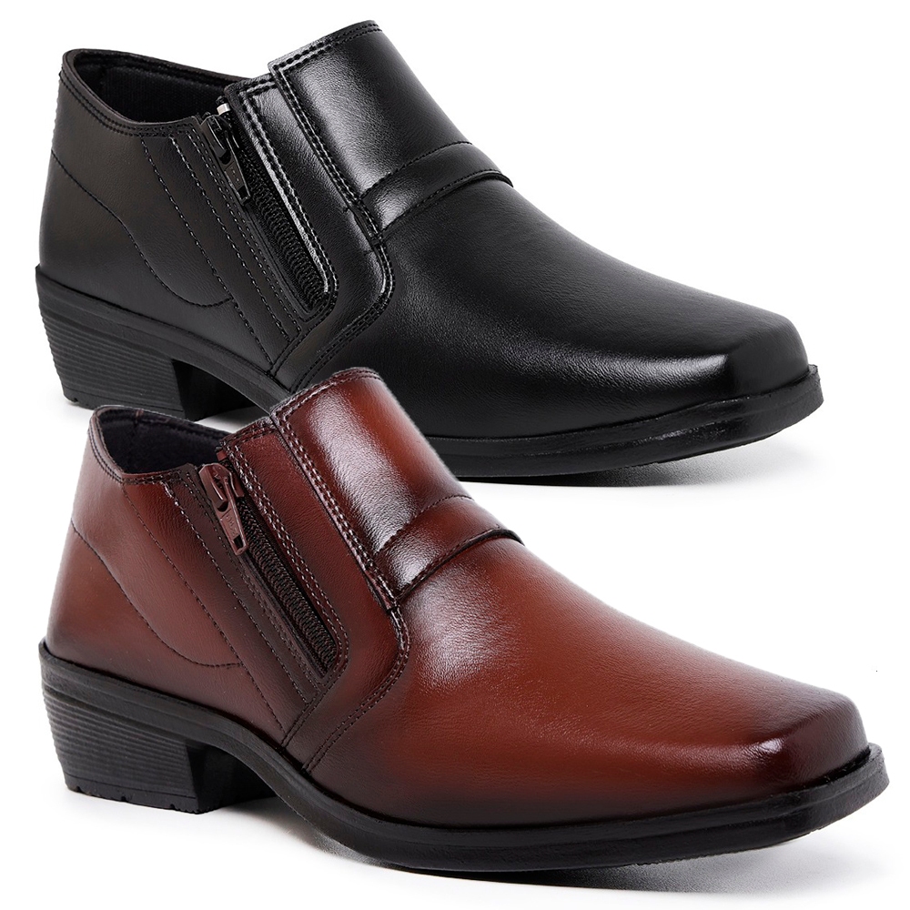 Bota Botinha Social Kit Com CInto e Carteira