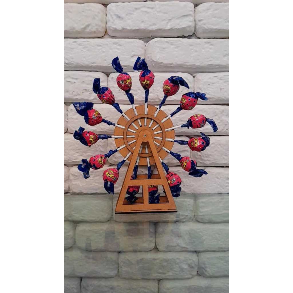 Roda Gigante de Pirulito - Suporte para Pirulito para embelezar sua festinha.