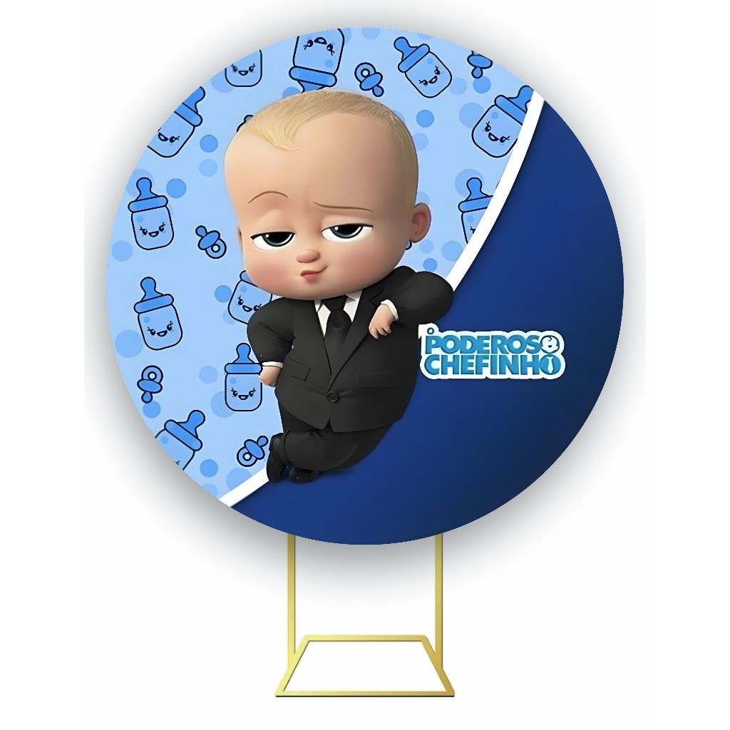 Painel Poderoso Chefinho - Lona fosca Circular em Oferta na Shopee