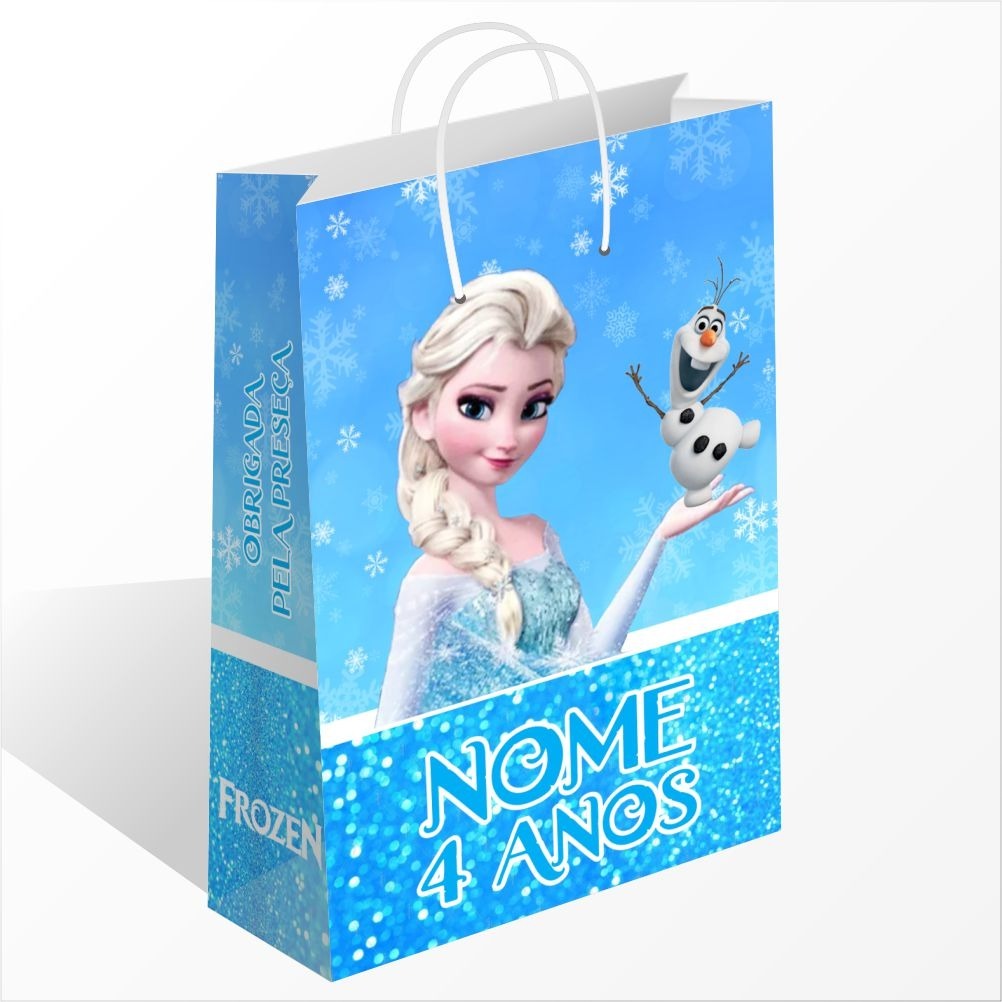 Sacolinha Personalizada Elsa Frozen Personalizada Com Nome Sacolinha Surpresa