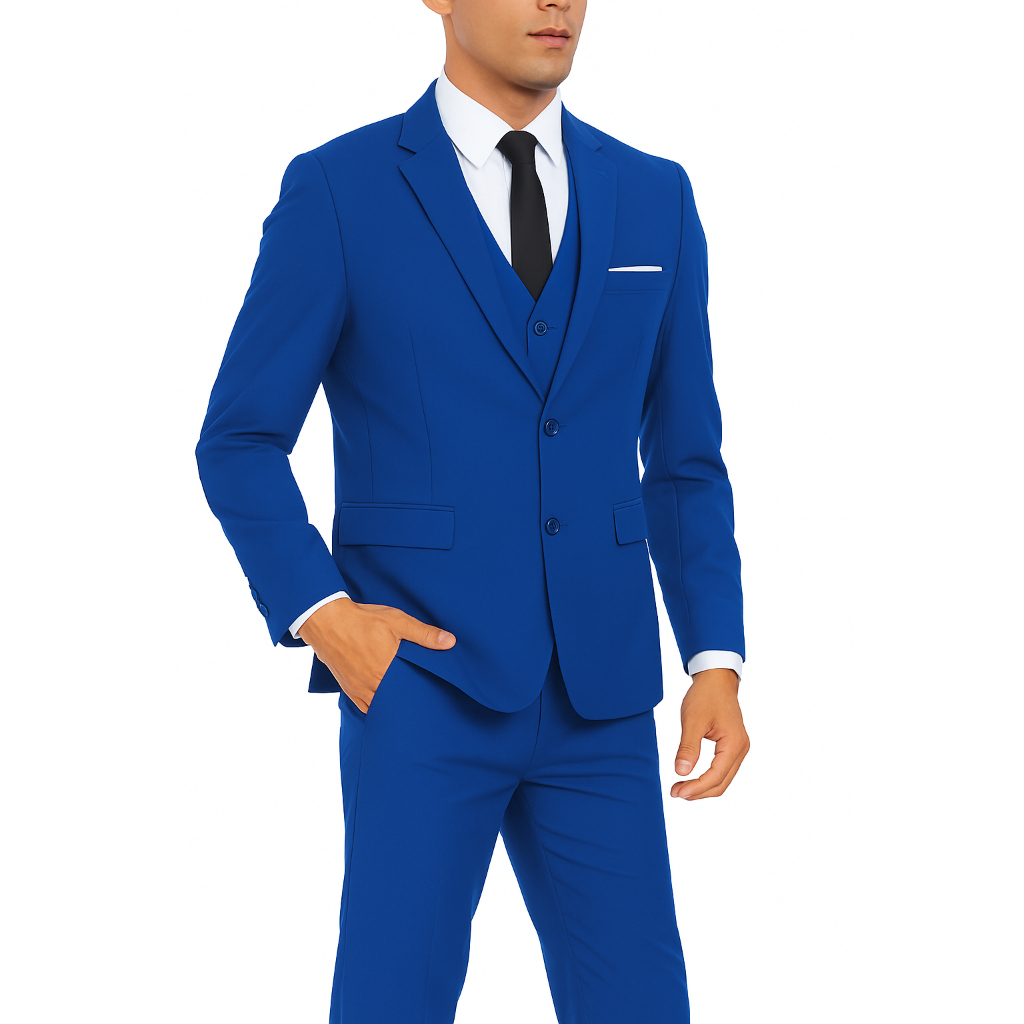 Terno Masculino Completo Slim Fit Oxford Premium Estilo Italiano, Blazer e Calça 6 Cores