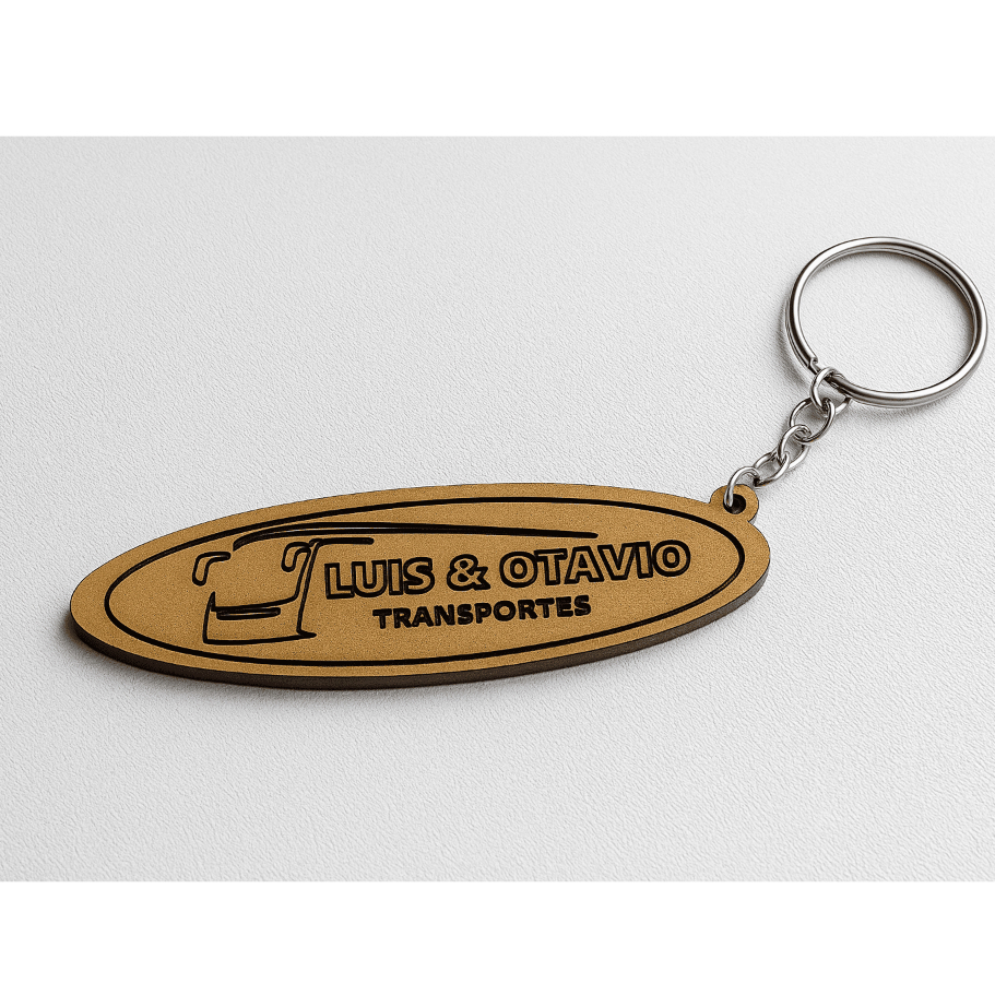 Chaveiro Personalizado em MDF - Sua Logo Aqui - Sua Arte Aqui