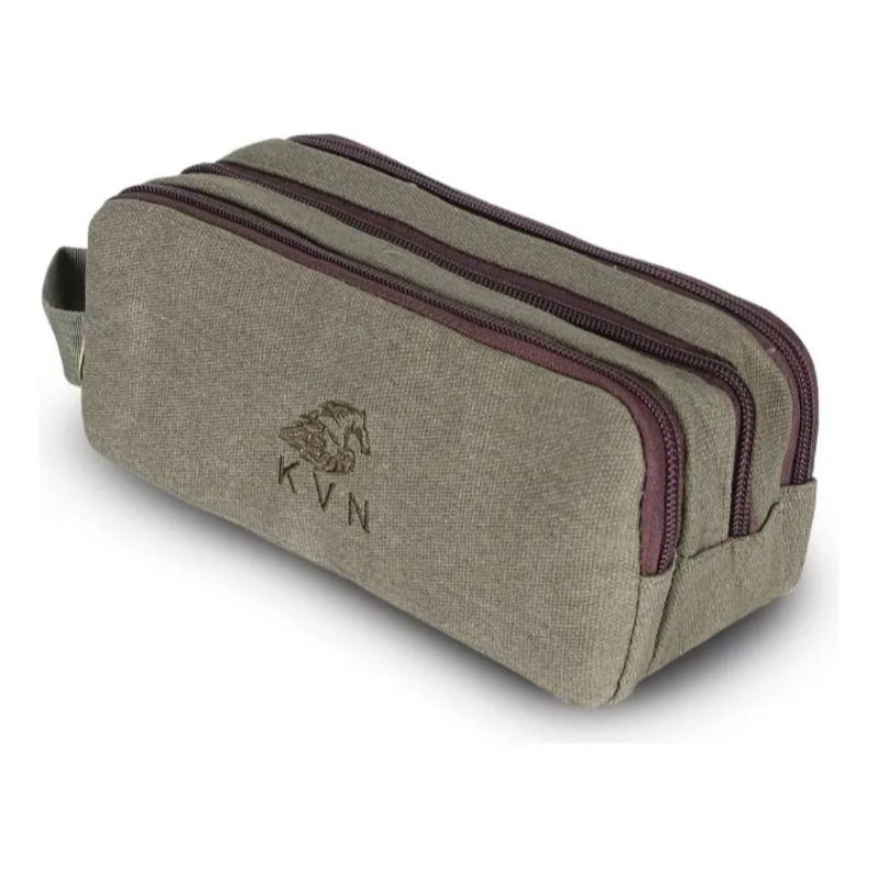 Estojo De LONA 3 Compartimento Com Divisórias Escolar Organizadora KVN 5508