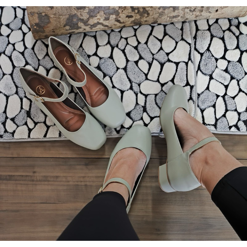 Sapato Boneca Mary Jane Cinza Fosco salto 3cm Confort original em Oferta na Shopee