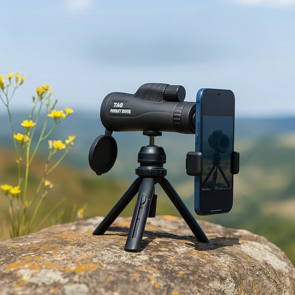 🔭📷 Luneta Compacta Pocket Range com Tripé, Case e Clip para Celular 10-30x com Acessórios Inclusos