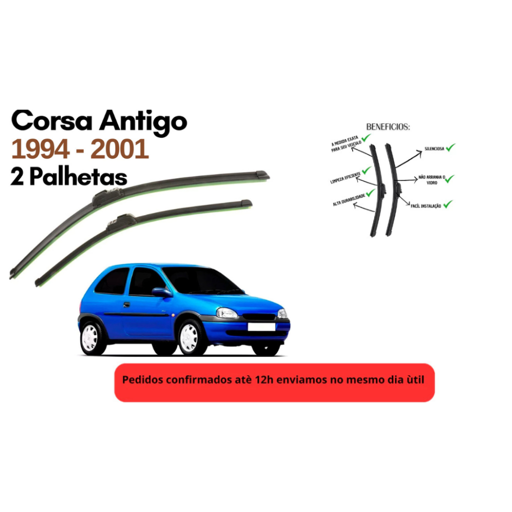 Palheta Parabrisa Corsa Wind Antigo 1994 1995 1996 1997 1998 1999 2000 2001