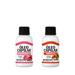 Kit Óleo para Cabelo Gota Dourada - Oléo Capilar 2 unidades - Rosa Mosqueta e Amêndoas
