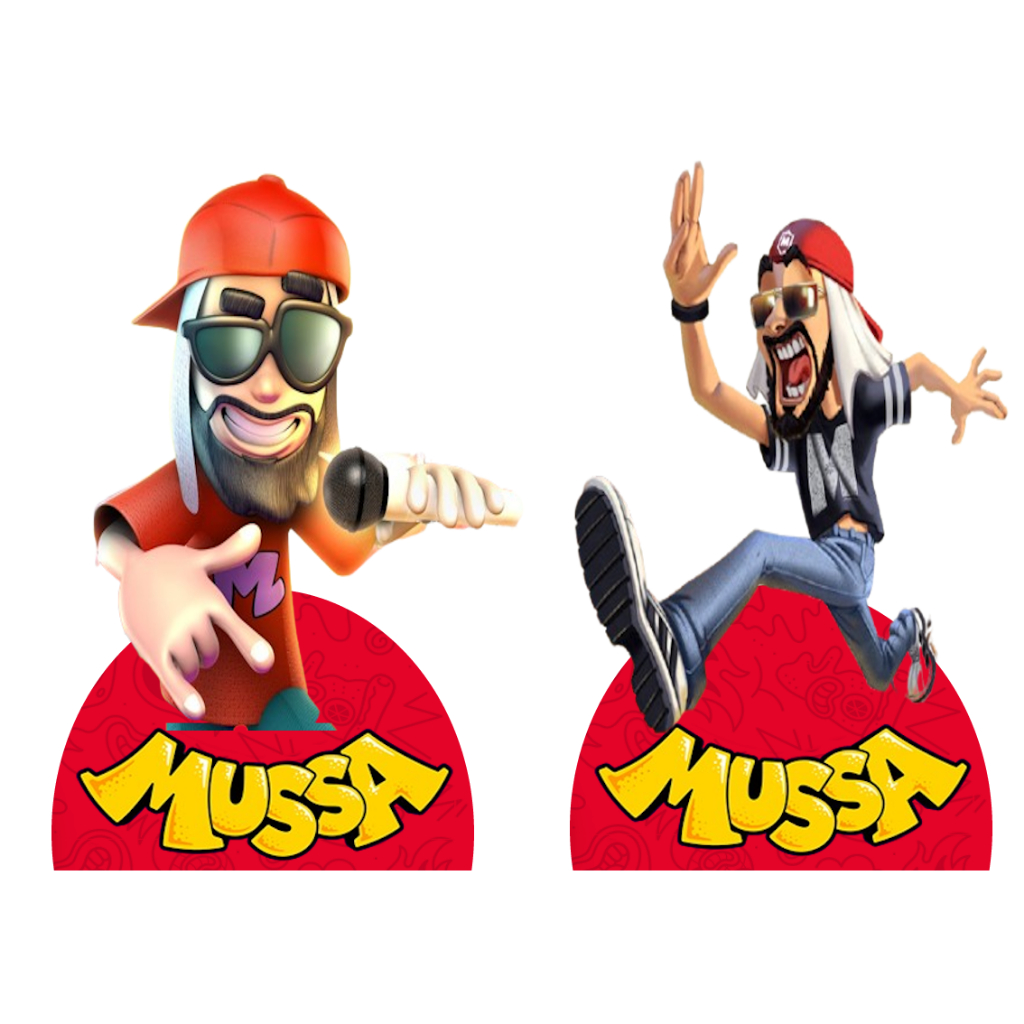 youtuber mussa musomano kit decoração de festa infantil 4 display de mesa 20cm em Oferta na Shopee