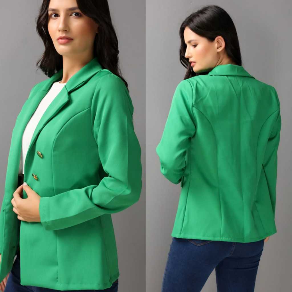 Blazer alfaiataria feminino Max/casaco com botoes acinturado