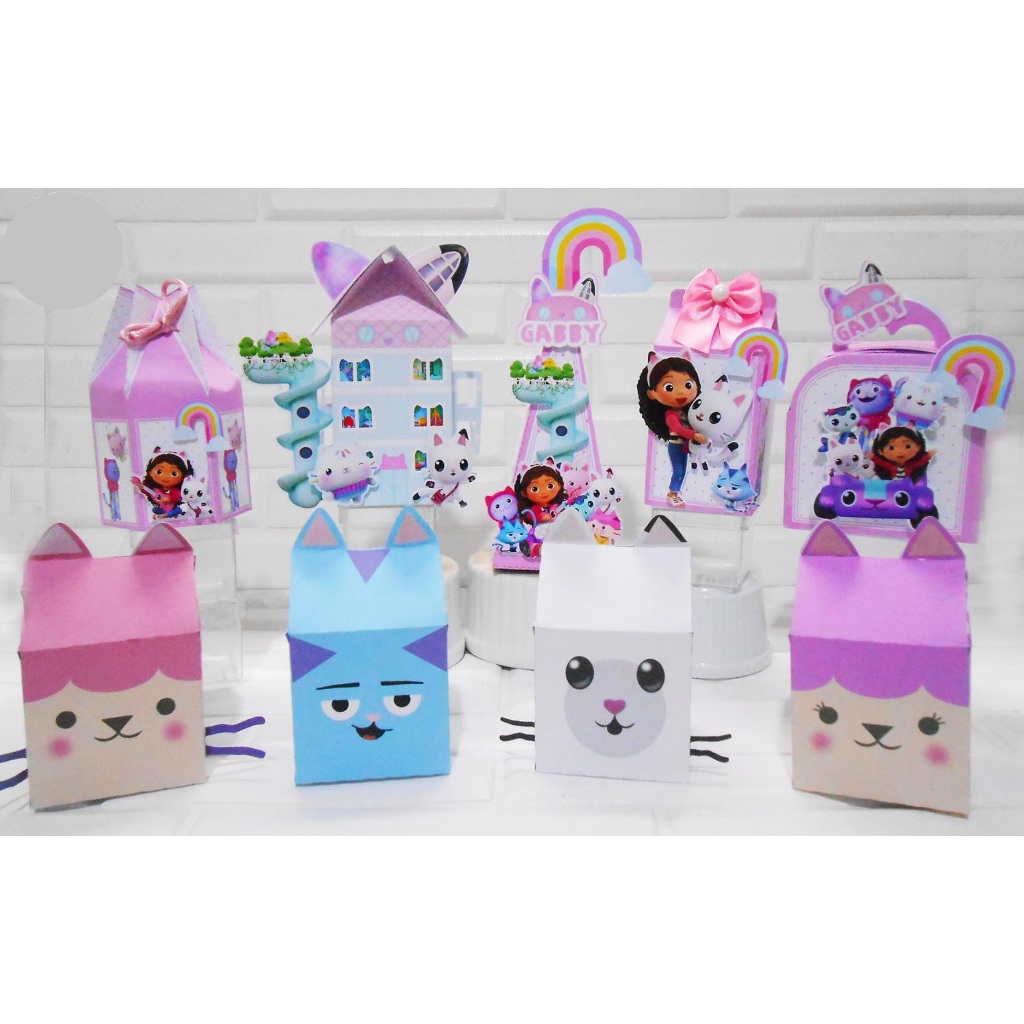 Caixas Personalizadas A Casa Mágica da Gabby – Lembrancinha / Festa Infantil / Aniversário