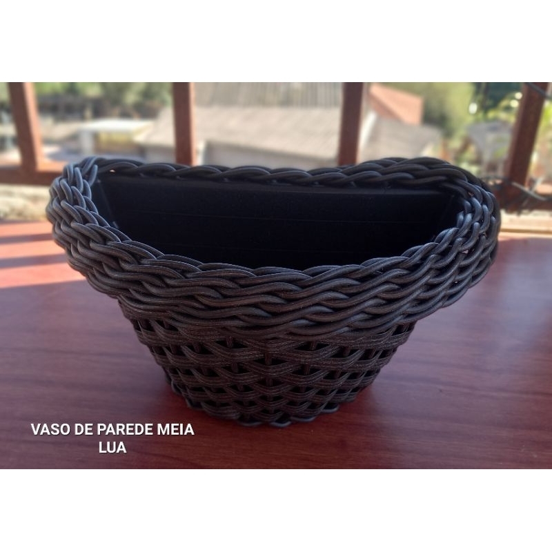 Vaso de Parede meia lua, para plantas flores