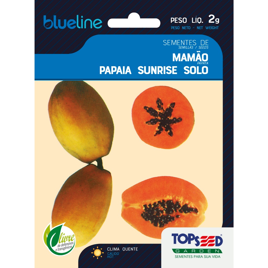 Sementes de Mamão Papaia Sunrise Solo - TopSeed