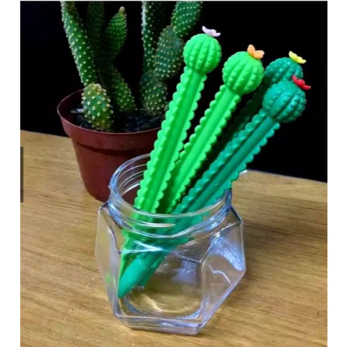 Caneta Ponta Fina Preta De Cacto Papelaria Fofa Papelaria Kawaii
