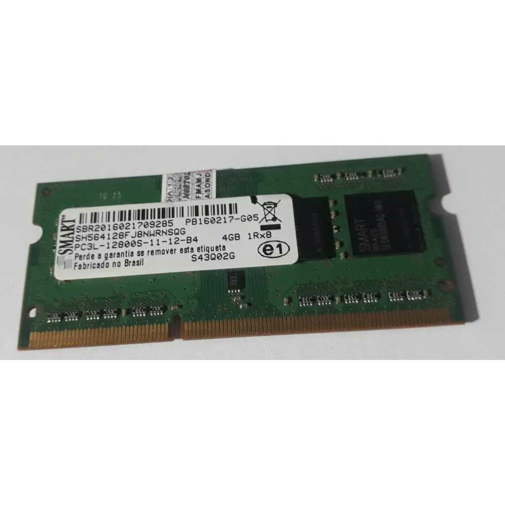 Memoria P/ Notebook 4gb Ddr3l Pc3l-12800s Smart