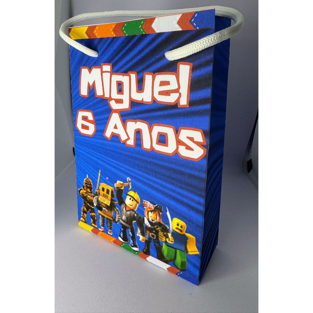 Sacolinha Surpresa Personalizada Lembrancinha PEGUE E MONTE - ROBLOX - FESTA INFANTIL-ANIVERSARIO-MESVERSARIO