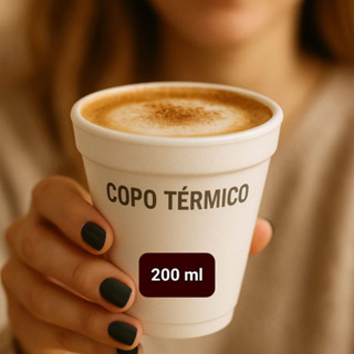 Copo Térmico de 200 ml de Isopor Para Café Chocolate Quente Bebida Fria Gelada Caldo 100 Unidades em Oferta na Shopee