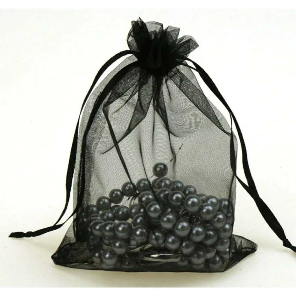 Saco Organza Preto 15x20 Com 100 Unidades Presente em Oferta na Shopee
