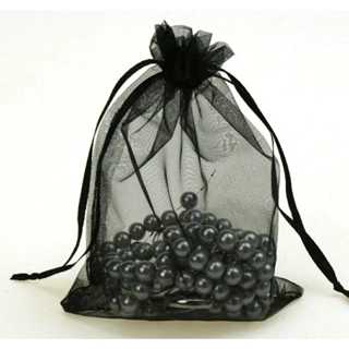 Saco Organza Preto 15x20 Com 100 Unidades Presente em Oferta na Shopee
