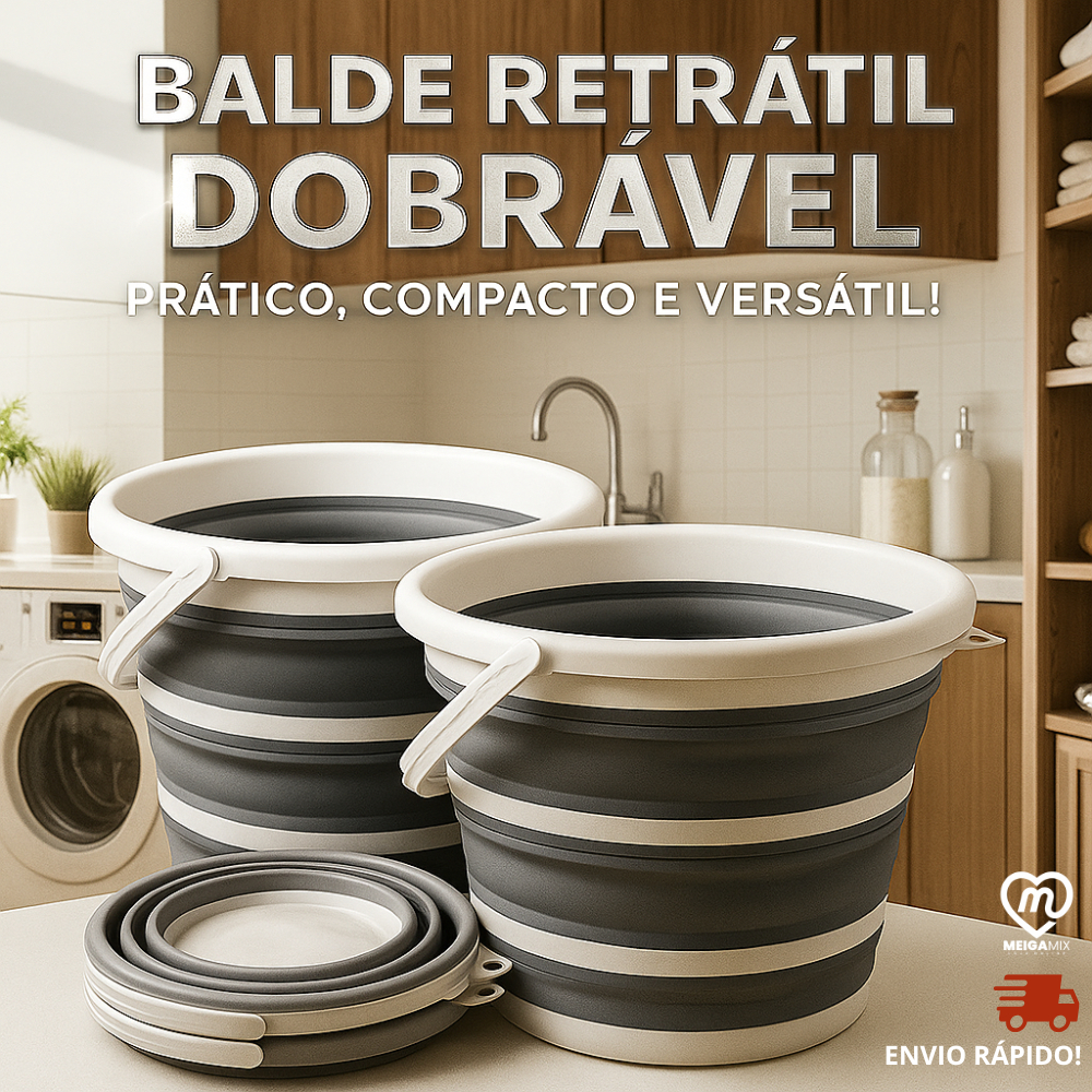 Balde Retrátil Dobrável 4 5 10 23 Litros Silicone Limpeza De Casa Lavanderia Apartamento Motorhome