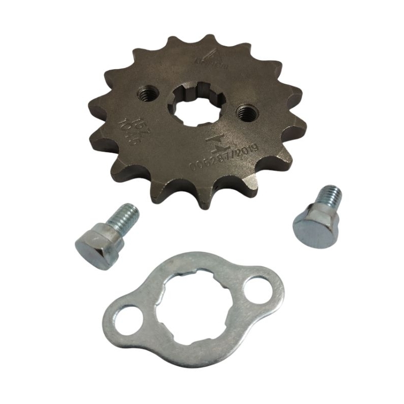 Pinhao 15 Dentes + Trava 02 Parafuso Honda Biz 100 1998 Ate 2005 Aço 1045 em Oferta na Shopee