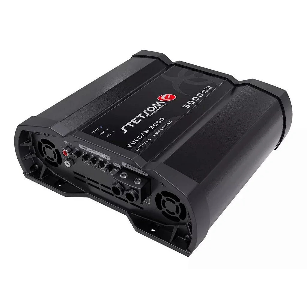 Módulo Amplificador Stetsom Vulcan 3000 4 Ohms – 3000W RMS Mono Classe D Som Automotivo Potente