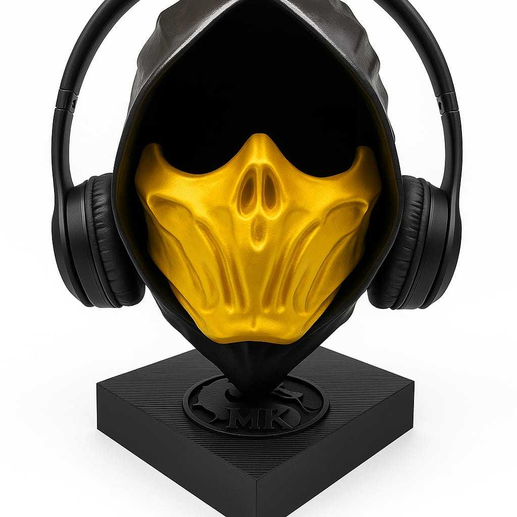 Suporte Para Headset Fone De Ouvido Gamer  Scorpion Mortal Kombat