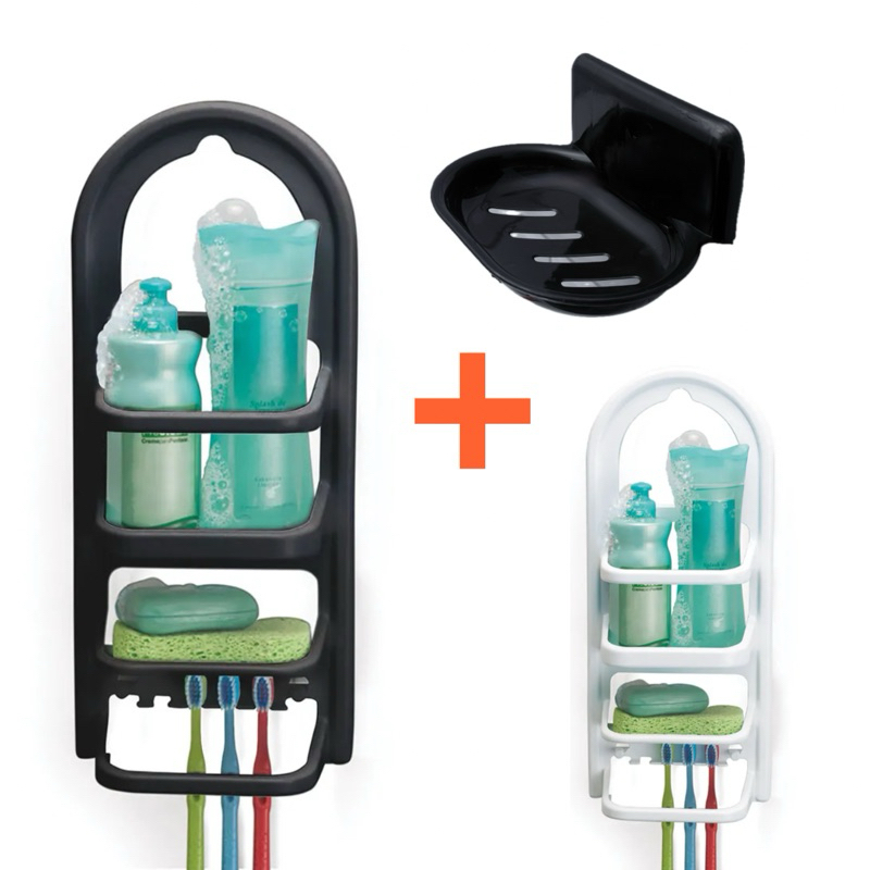 Porta Shampoo Prateleira de Banheiro Box Suporte Cantoneira Sabonete Escova de Dente