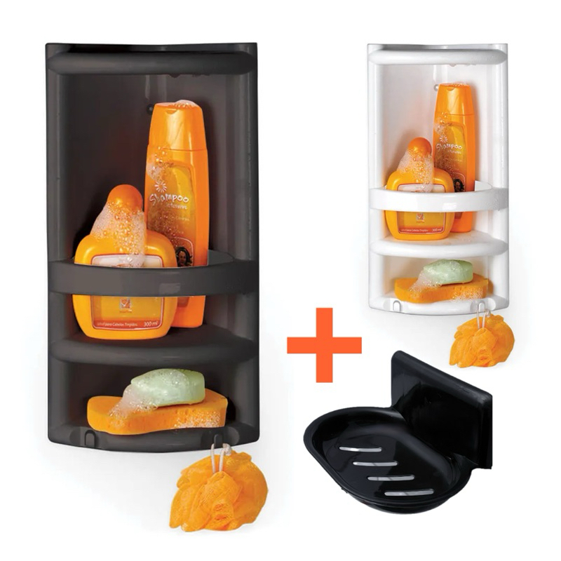 Cantoneira de Banheiro Porta Shampoo Prateleira Box Suporte Sabonete em Oferta na Shopee