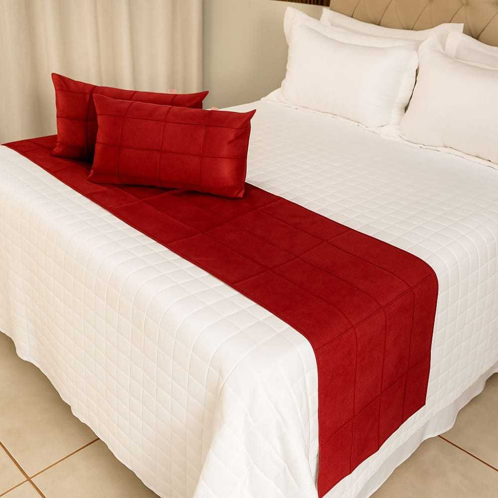 KIT PESEIRA CASAL + 2 CAPAS DE ALMOFADA BAGUETE DRAPEADA EXCLUSIVIDADE E LUXO