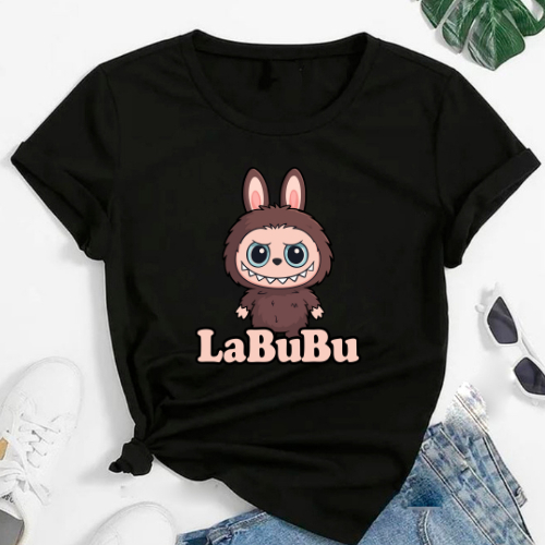 T-shirt Feminina Tendencia Moda Blogueira Camiseta Feminina Estampa Labubu Camisa