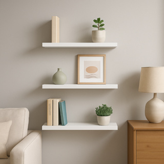 Prateleiras MDF 30cm Parede Organizador Multiuso Decoração Casa Escritório Branco Amadeirado em Oferta na Shopee