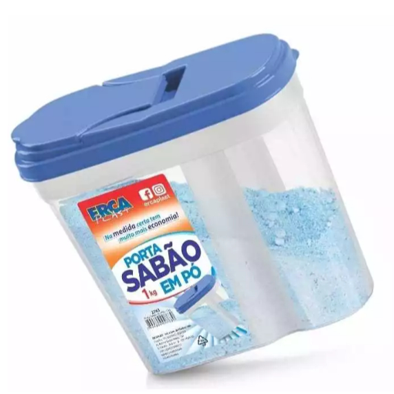 Porta Sabão em Pó 1kg com Tampa em Oferta na Shopee