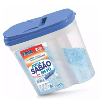 Porta Sabão em Pó 1kg com Tampa em Oferta na Shopee