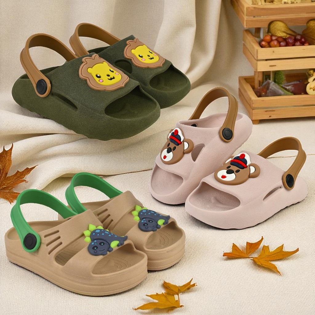 Kit 3 Pares Papete Sandália Nuvem Infantil Menino Leve e Confortável