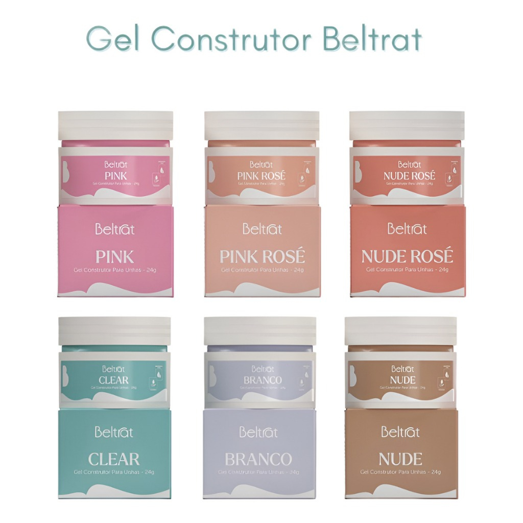 Gel Construtor Beltrat 24g ( Escolha Sua Cor - Pink Nude/ Pink Rosé/ Nude Rosé/ Branco/ Clear )