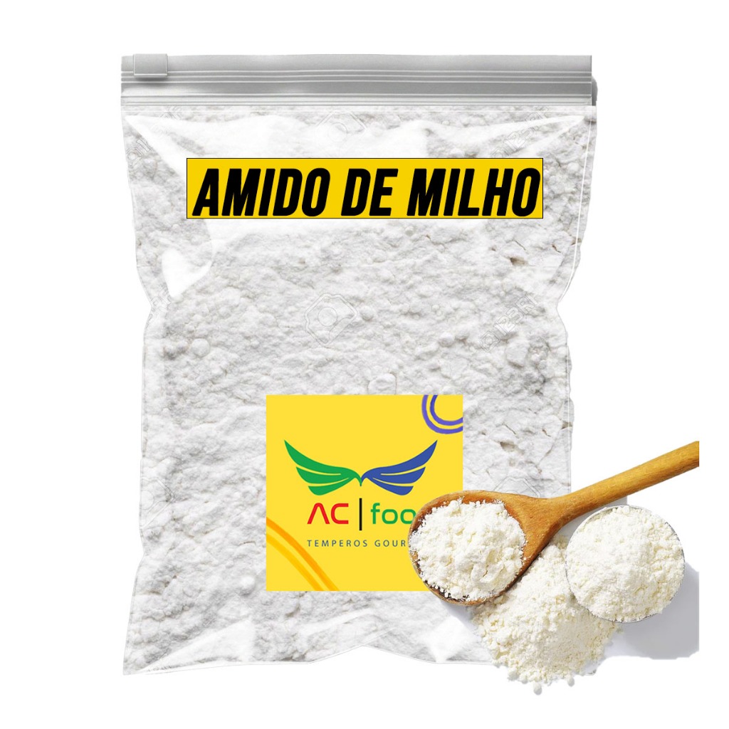 Amido de Milho Premium 2kg - (Amido de Milho SEM Glúten) em Oferta na Shopee
