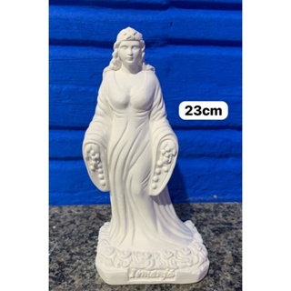 Imagem Iemanjá 23cm em gesso cru em Oferta na Shopee